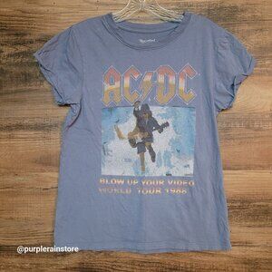 Recycled Karma ACDC Band 1998 World Tour T Shirt M Blow Up Your Video